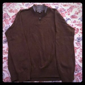 Eddie Bauer brown 1/4 zip pullover